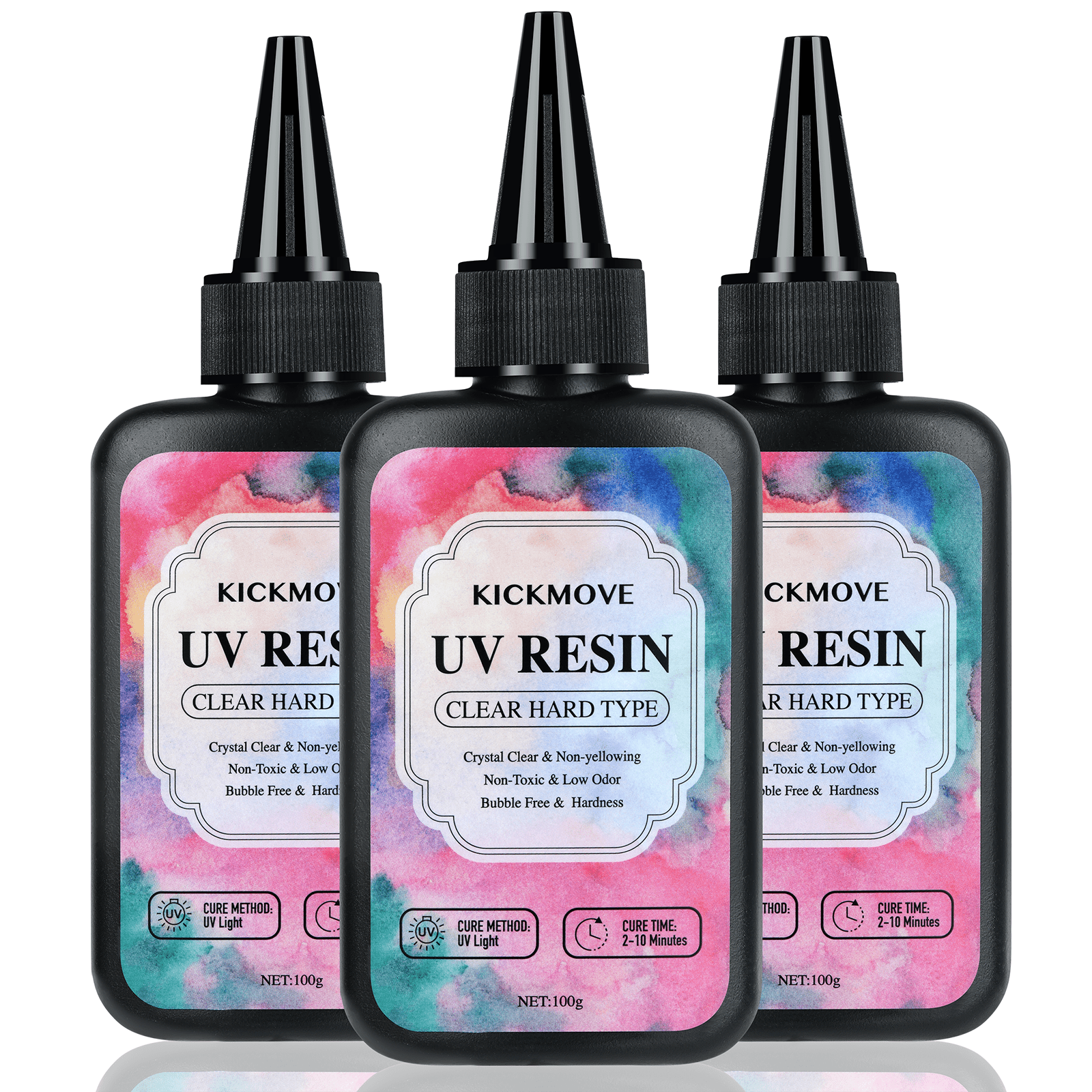 Epoxy Uv Resin Kit - УФ-смола прозрачная, жесткая, Модернизированная кристально чистая