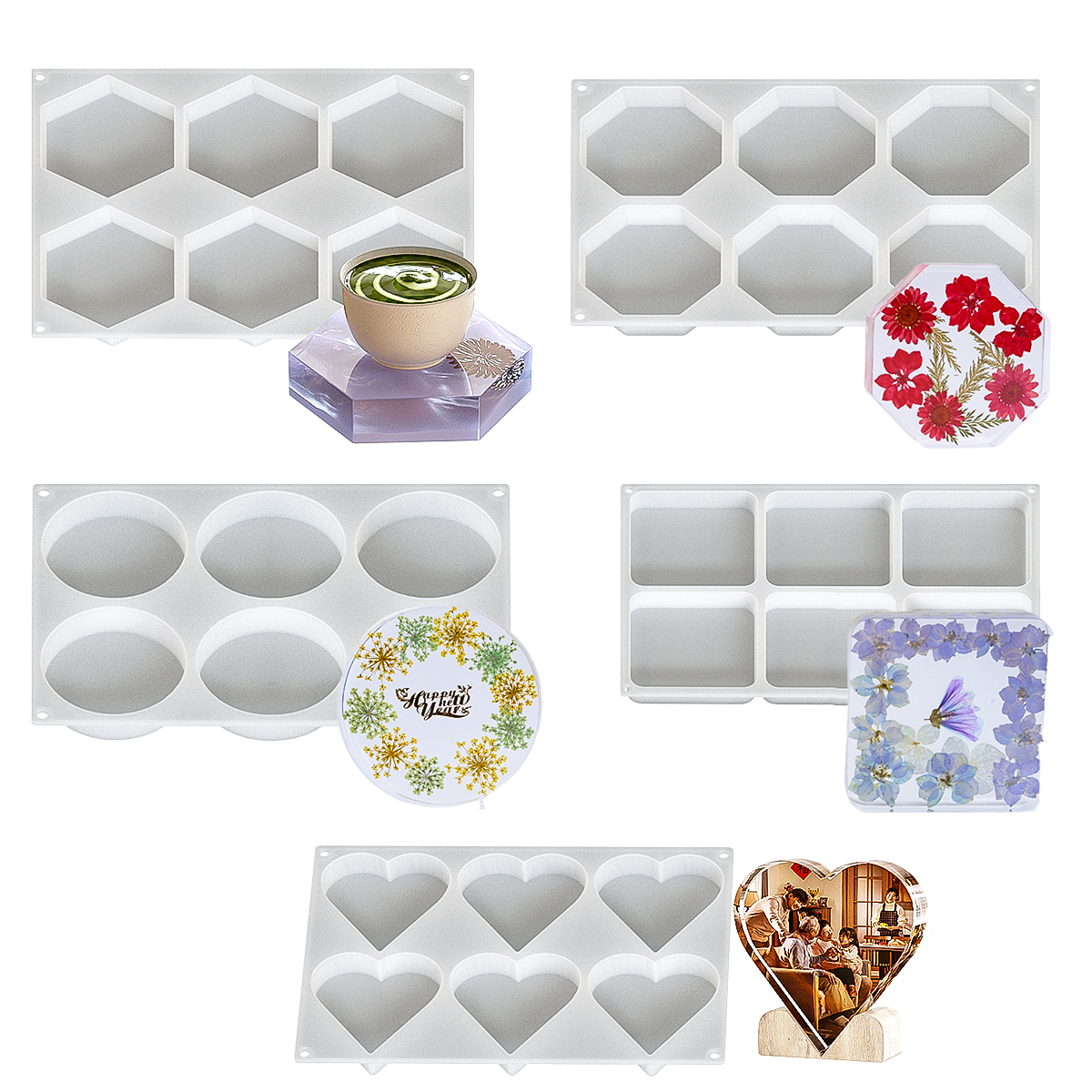 Silicone Mold Tray - Силиконовая форма для подставки с 6
