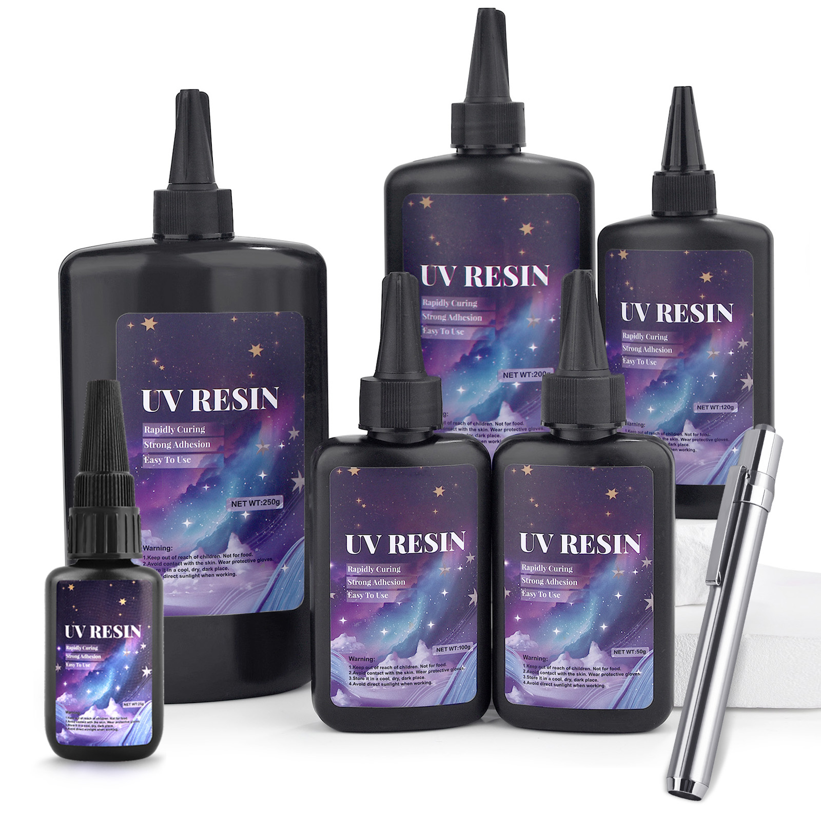 Epoxy Uv Resin Kit - 25/50/100/120/200/250 г УФ-фиксация жидкости быстросохнущий твердый