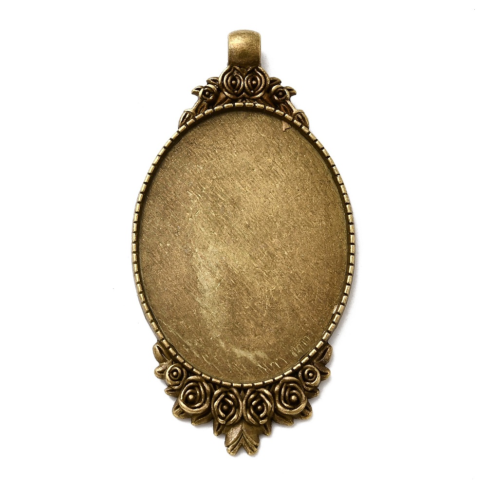 Bezels Set Pendant - 10 шт. винтажных подвесок-кабошонов из сплава