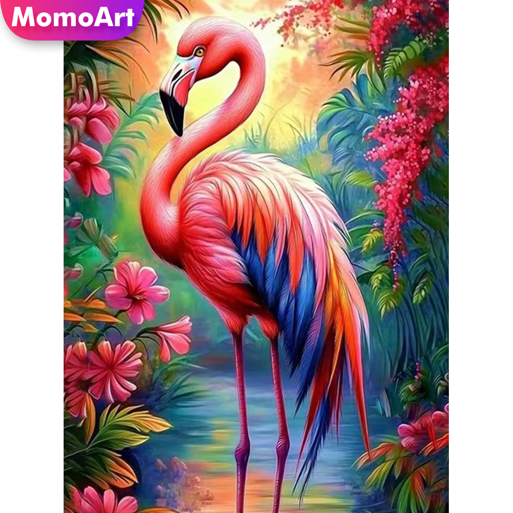 Resin Craft For Beginners - Алмазная мозаика Momoart: Фламинго (животное), набор