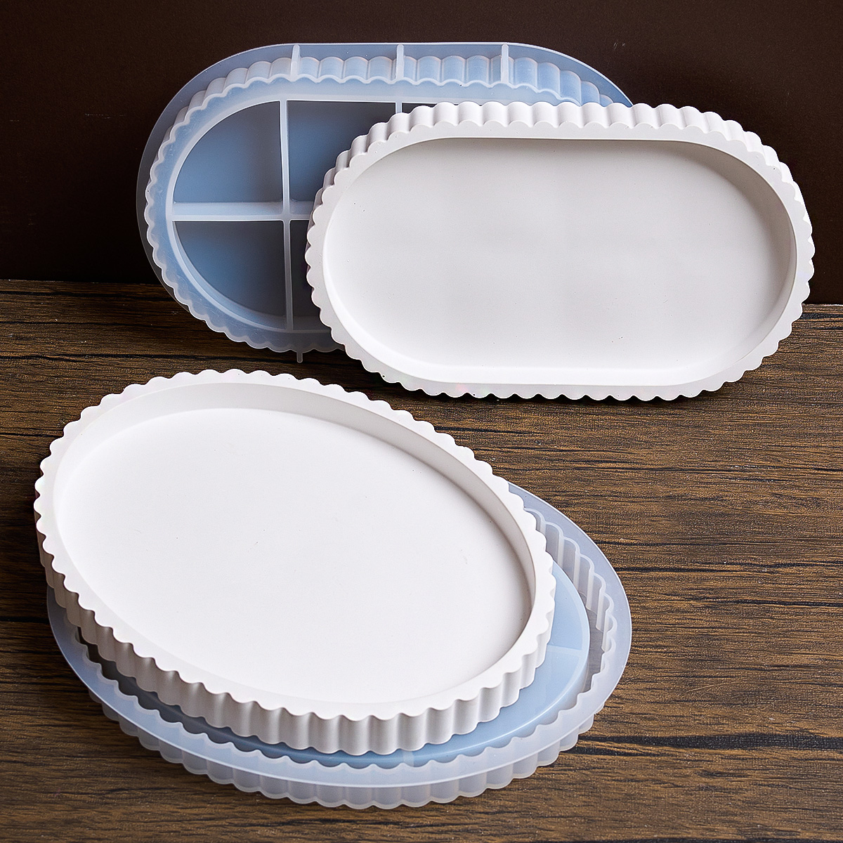 Coaster Mold Round - DIY бетонный поднос, силиконовая форма, круглая