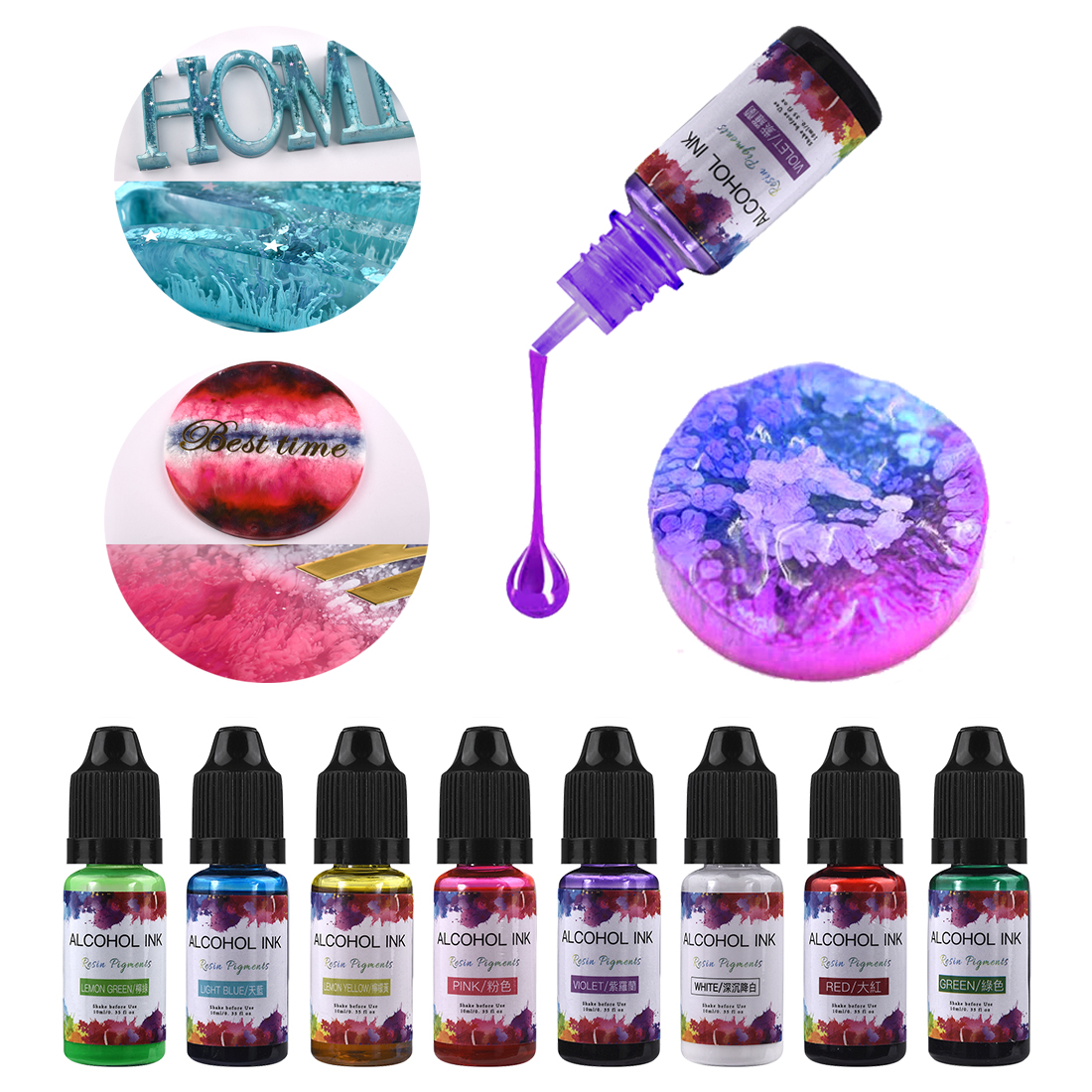 Resin Dye Alcohol - Чернила для творчества, 10 мл/15 мл,