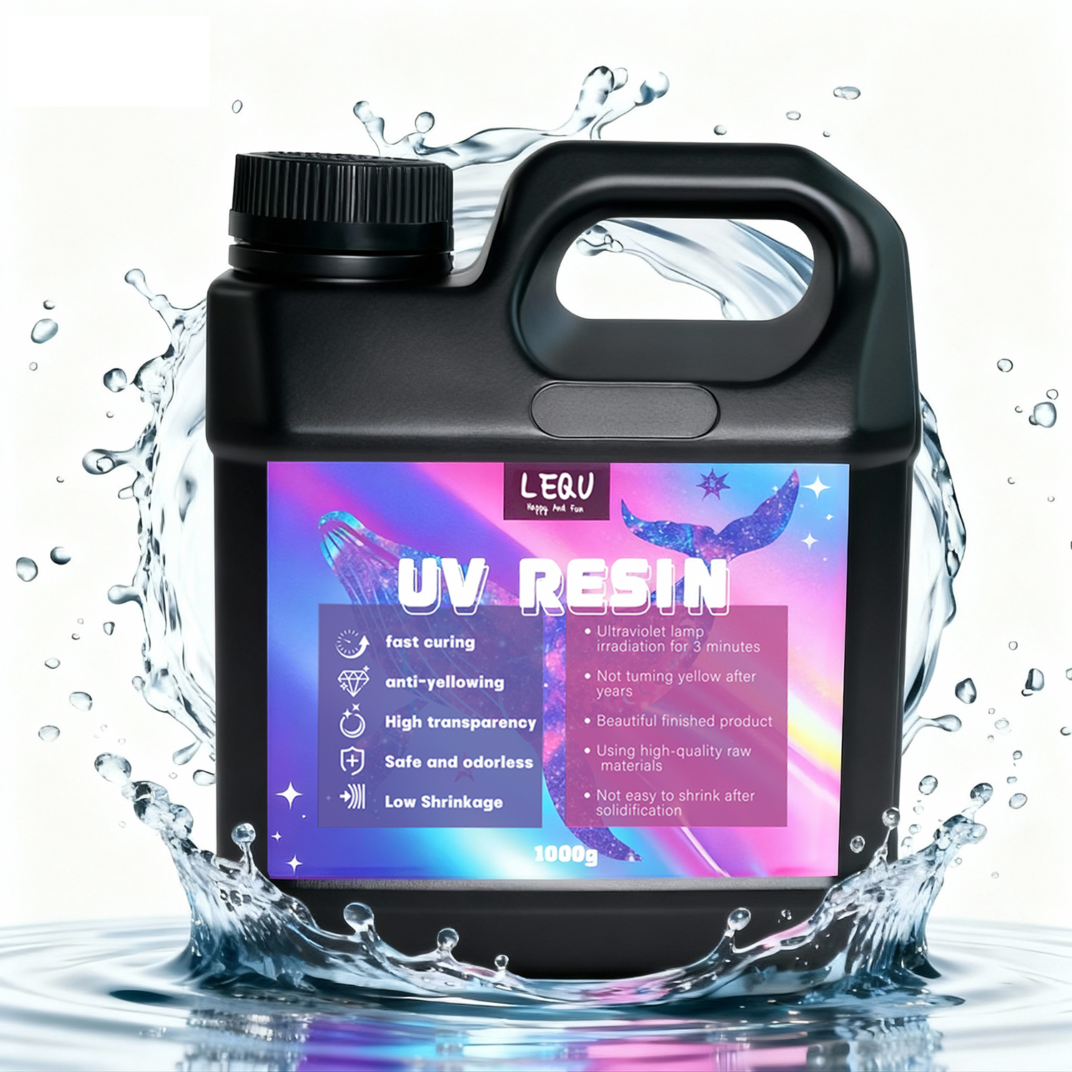 Epoxy Uv Resin Kit - 1000 г УФ-смола Кристально чистая твердая