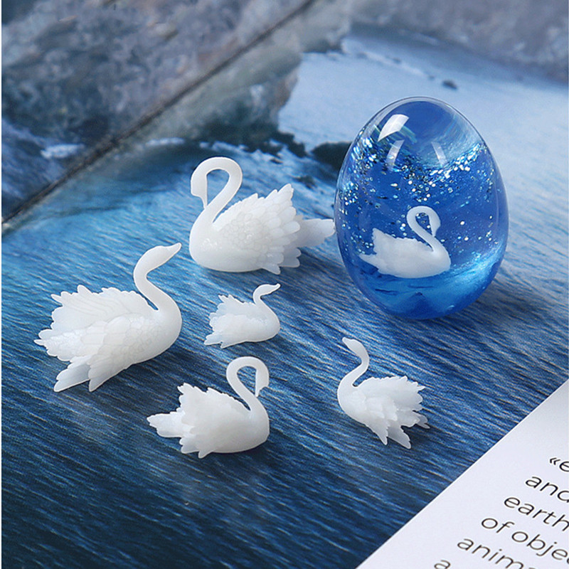 4 шт./лот 3D микро Лебедь пейз – обзор и цена Resin Ocean Wave Mold