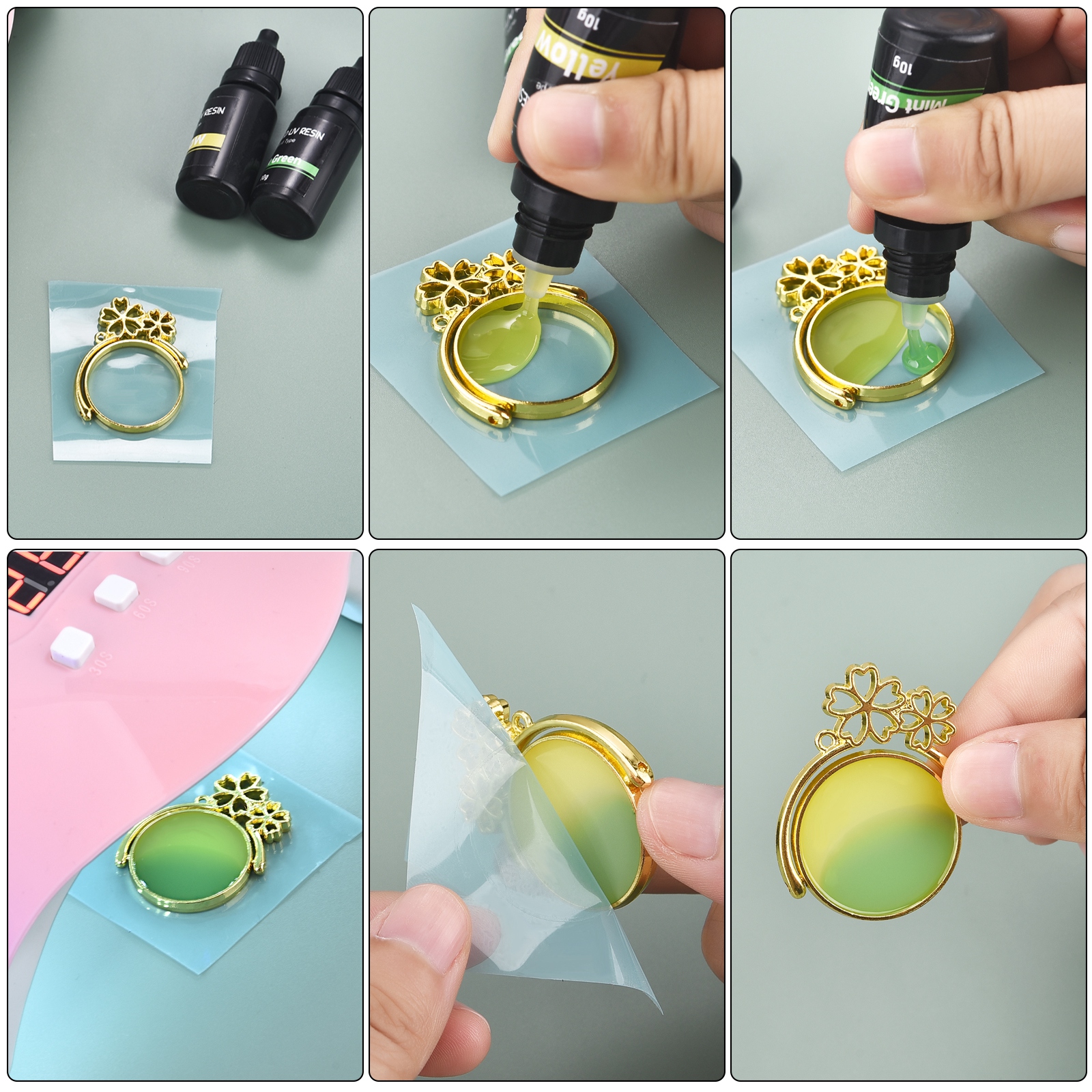 17 цветов УФ-клей из смолы, 10 – обзор и цена Epoxy Uv Resin Kit