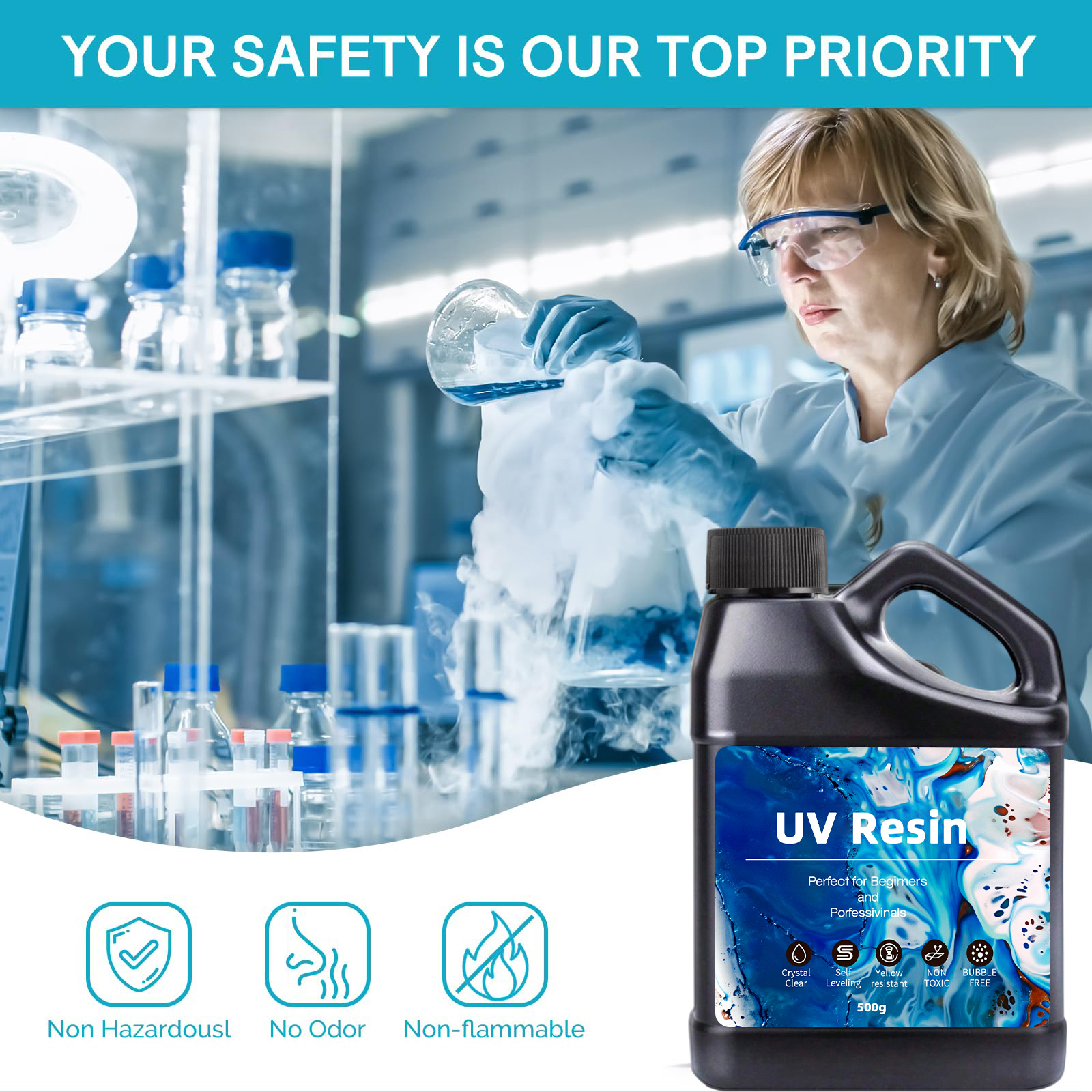 УФ-смола 500-1000 г – Улучшенн – обзор и цена Epoxy Uv Resin Kit