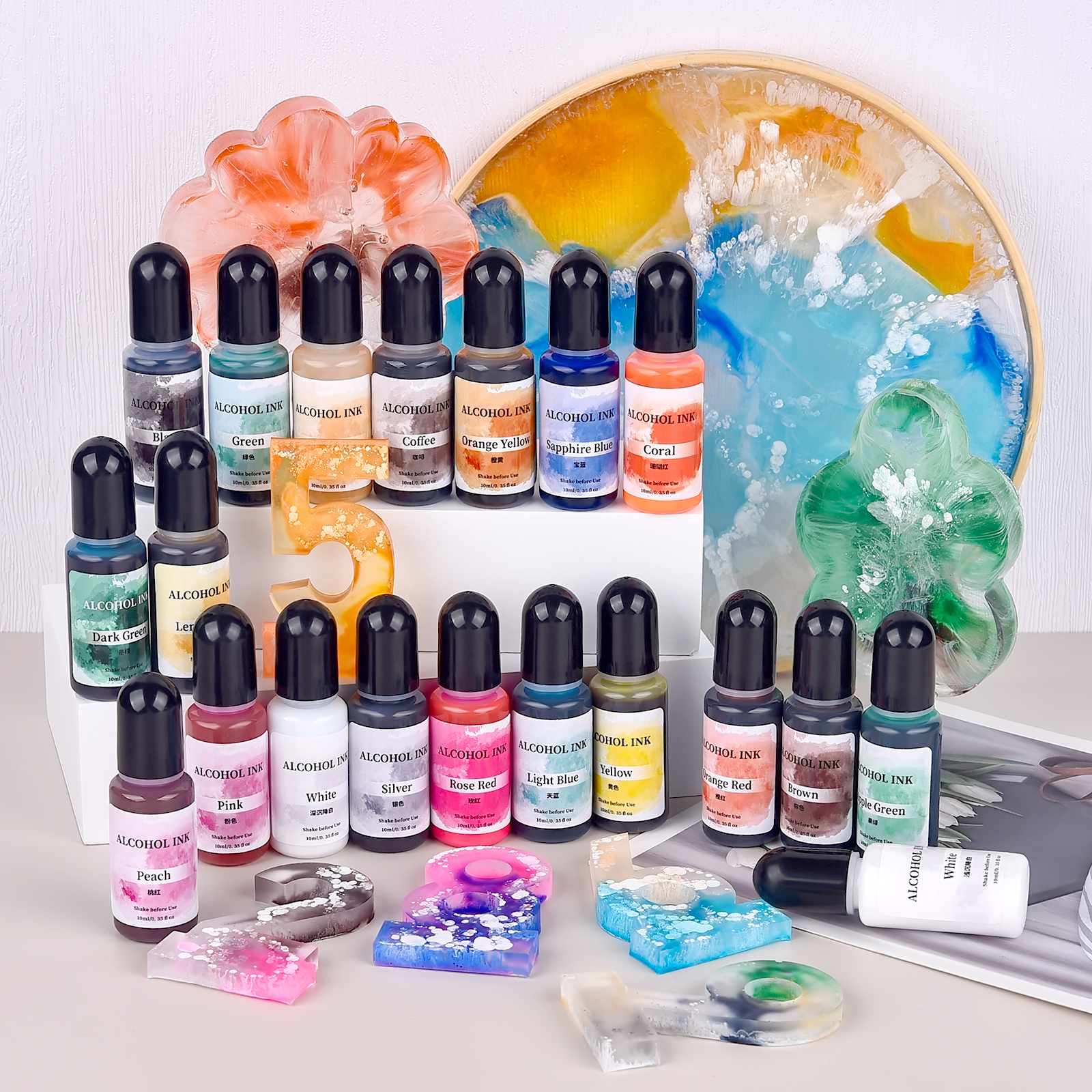 1 комплект художественных черн – обзор и цена Resin Dye Alcohol