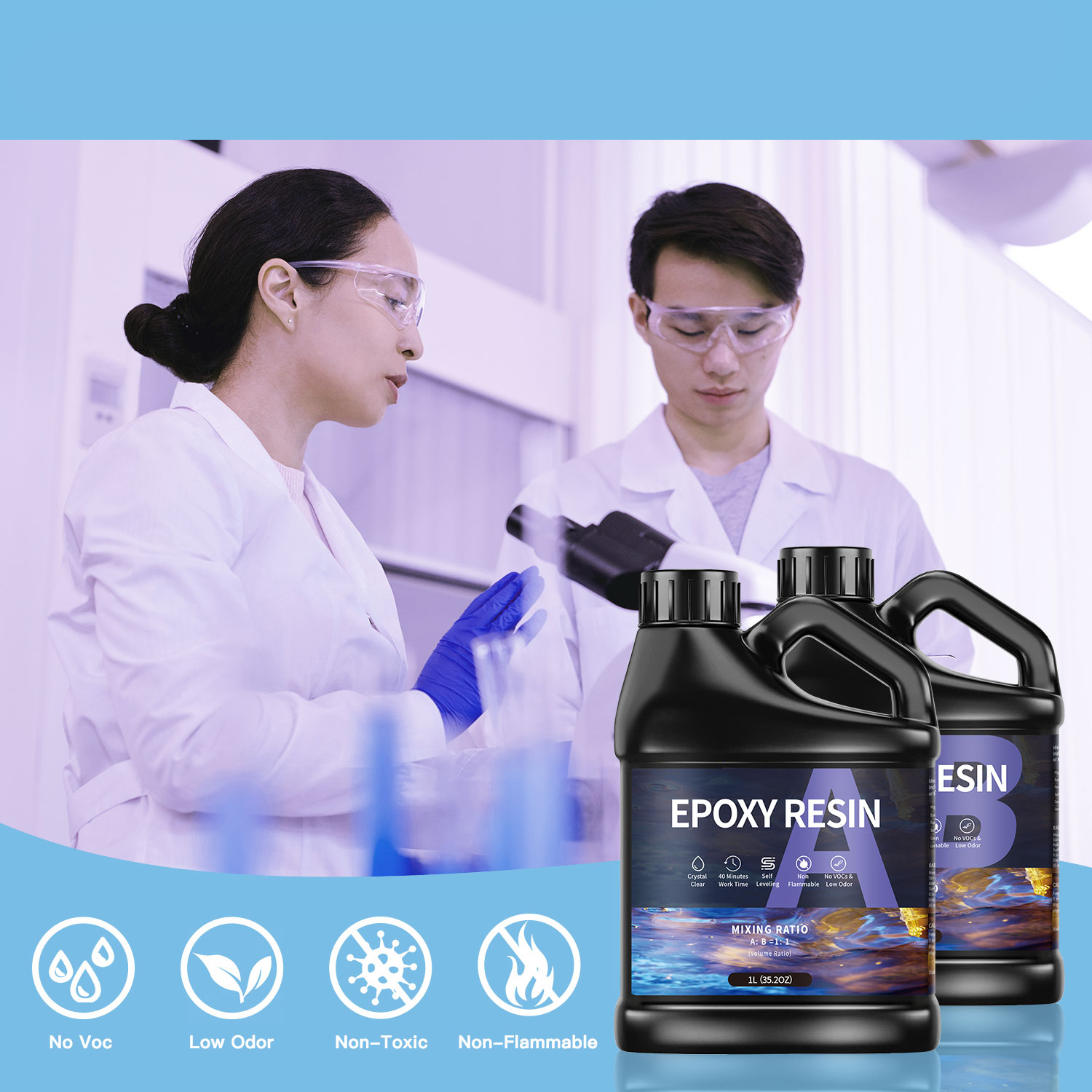 500 г/1000 г AB клей для эпокс – обзор и цена Epoxy Uv Resin Kit