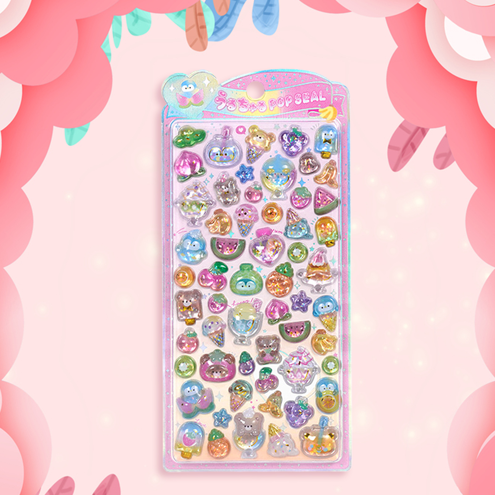 Набор наклеек с милыми животны – обзор и цена Resin Glitter Pack