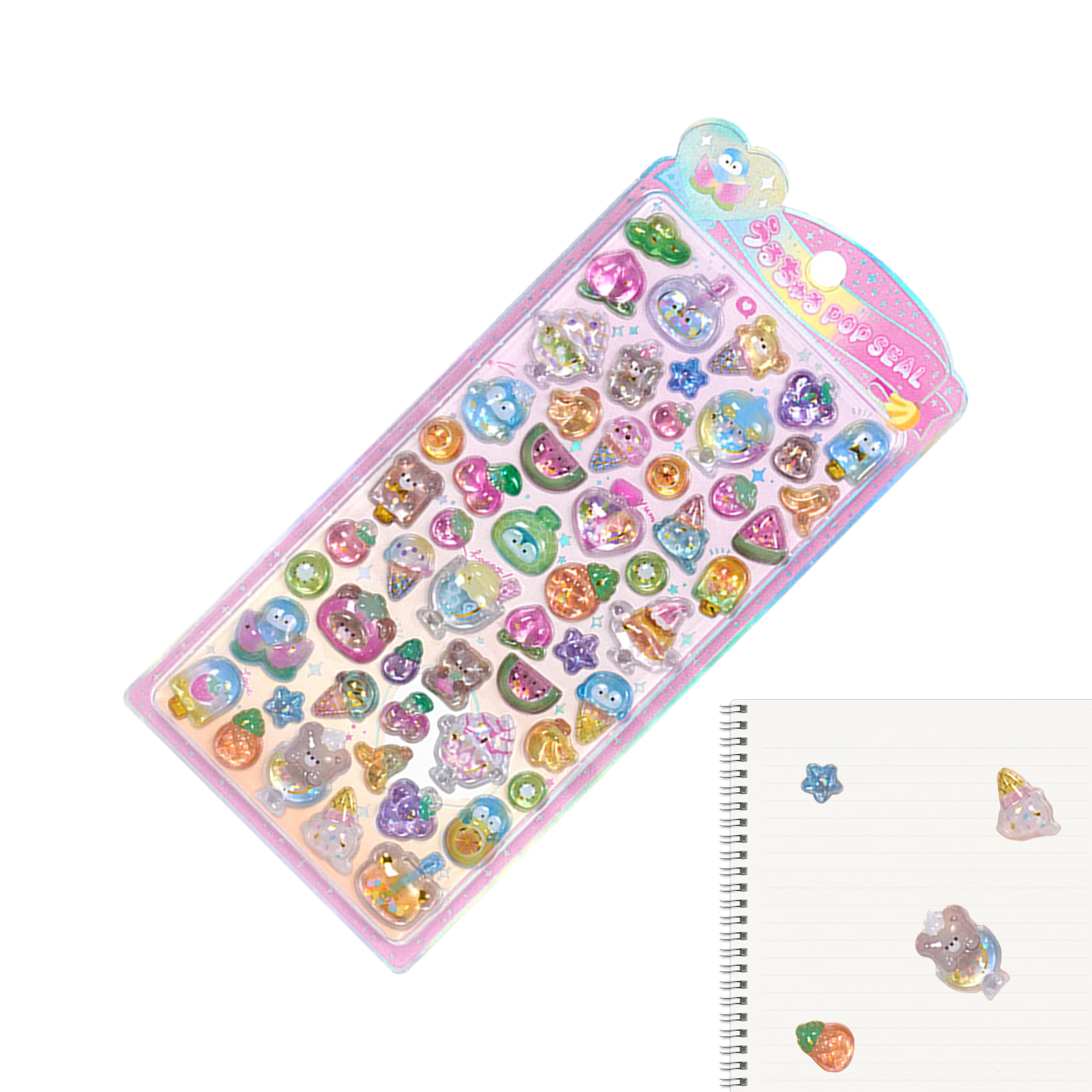 Набор наклеек с милыми животны – обзор и цена Resin Glitter Pack