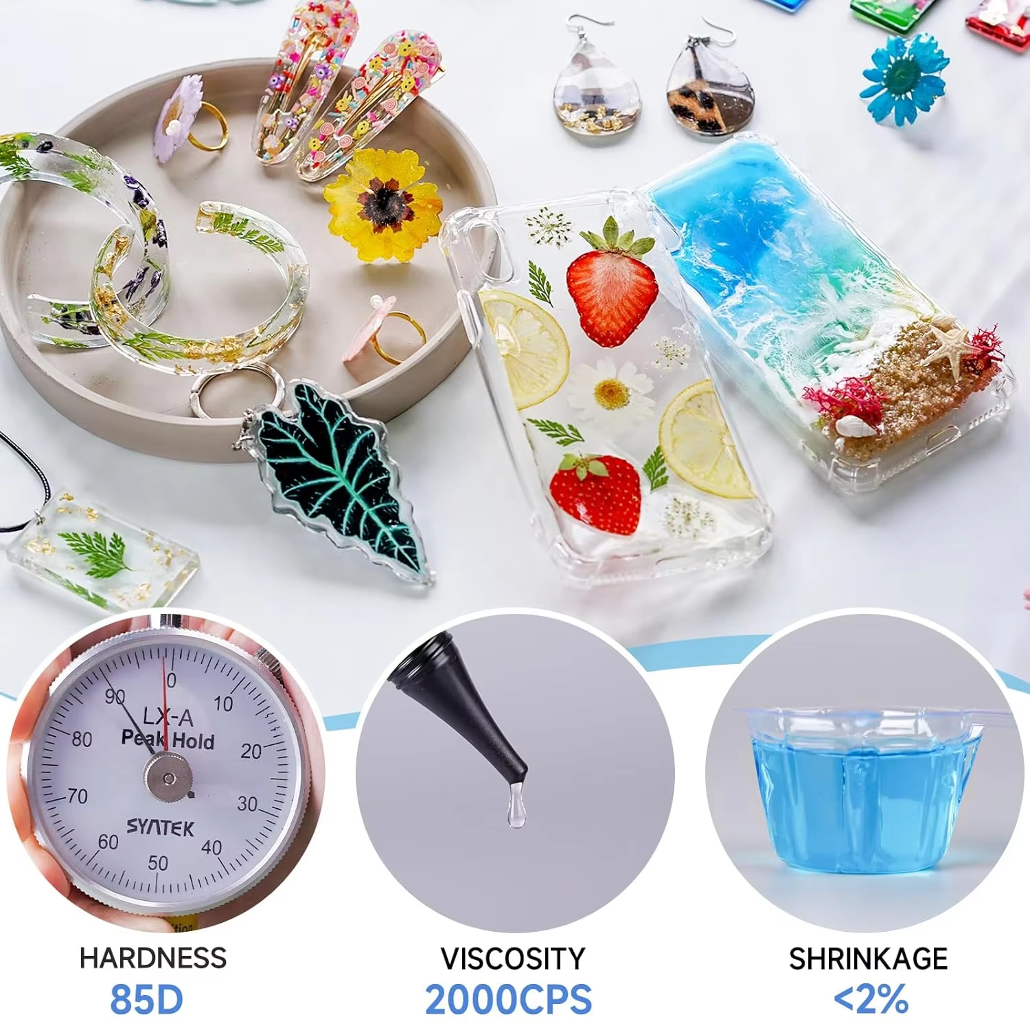 УФ-смола кристально прозрачная – обзор и цена Epoxy Uv Resin Kit