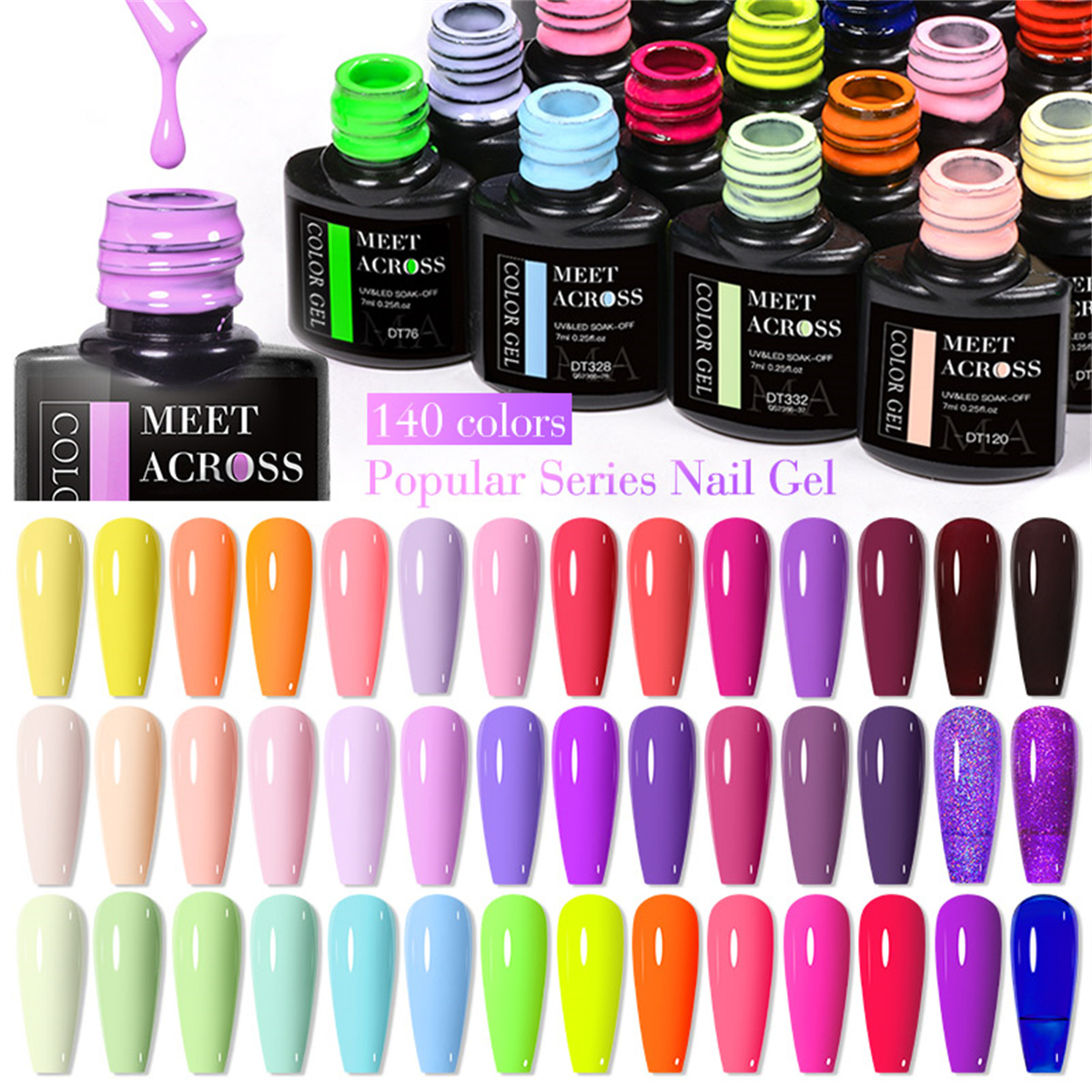 Набор из 8 гель-лаков без HEMA – обзор и цена Resin Glitter Pack
