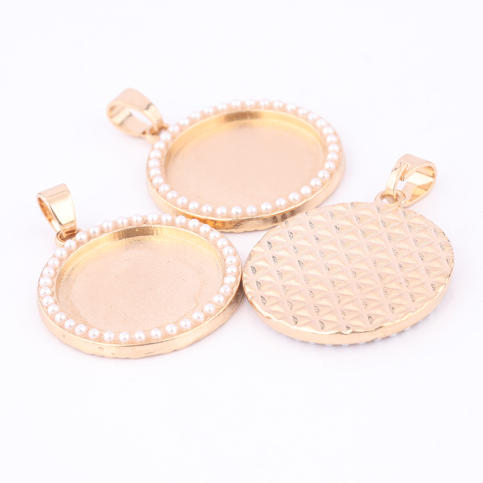 5 шт. Kc золотой жемчуг кабошо – обзор и цена Bezels Set Pendant