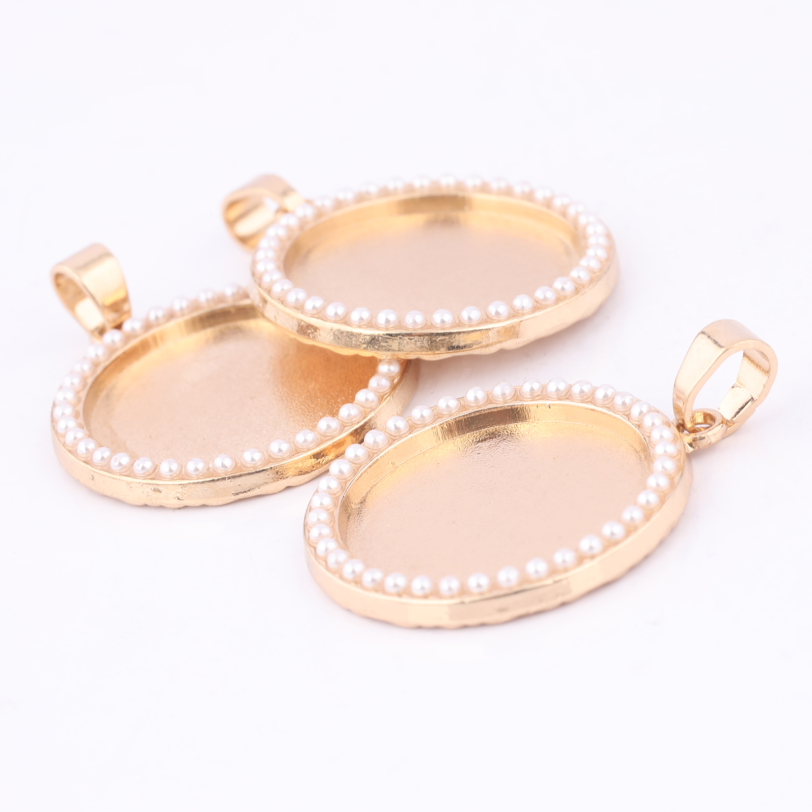 5 шт. Kc золотой жемчуг кабошо – обзор и цена Bezels Set Pendant