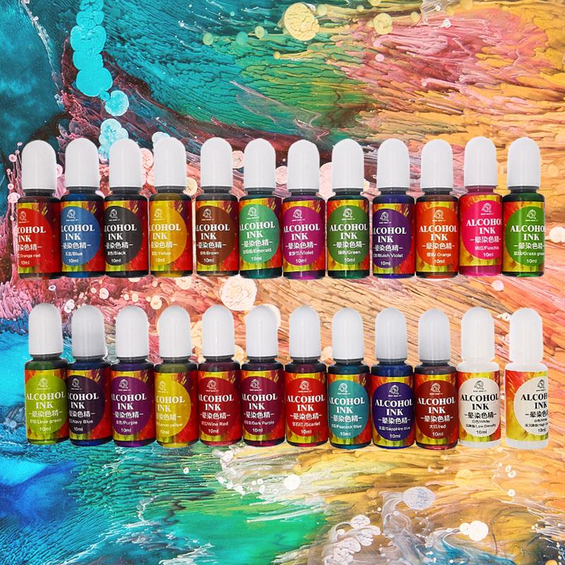 24 цвета, 10 мл, художественны – обзор и цена Resin Dye Alcohol
