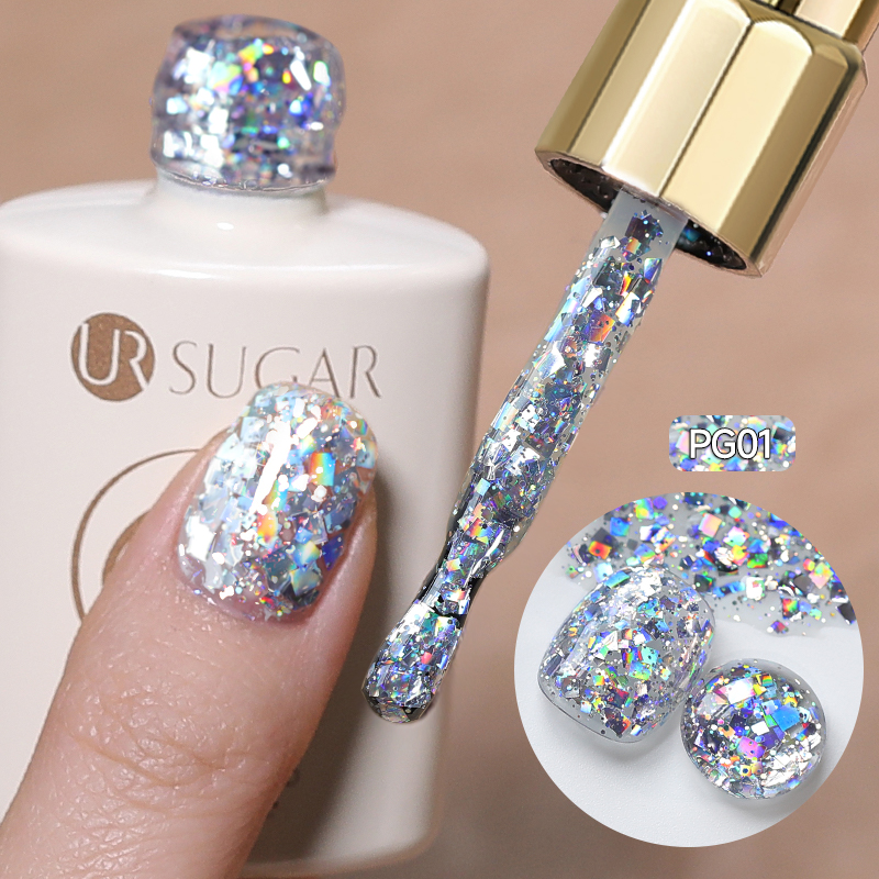 Набор гель-лаков UR SUGAR 6 шт – обзор и цена Resin Glitter Pack