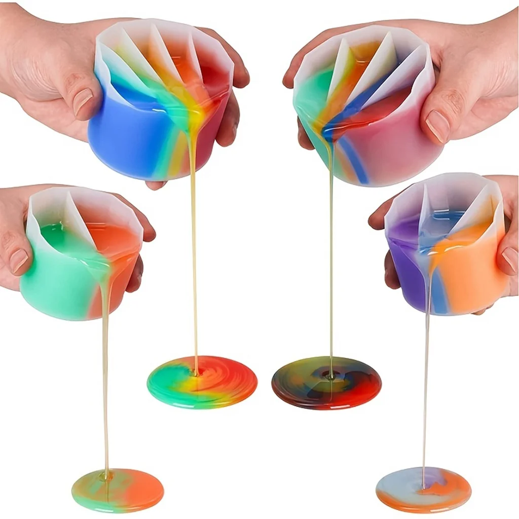 Разделенная чашка для смешиван – обзор и цена Mixing Cup Silicone