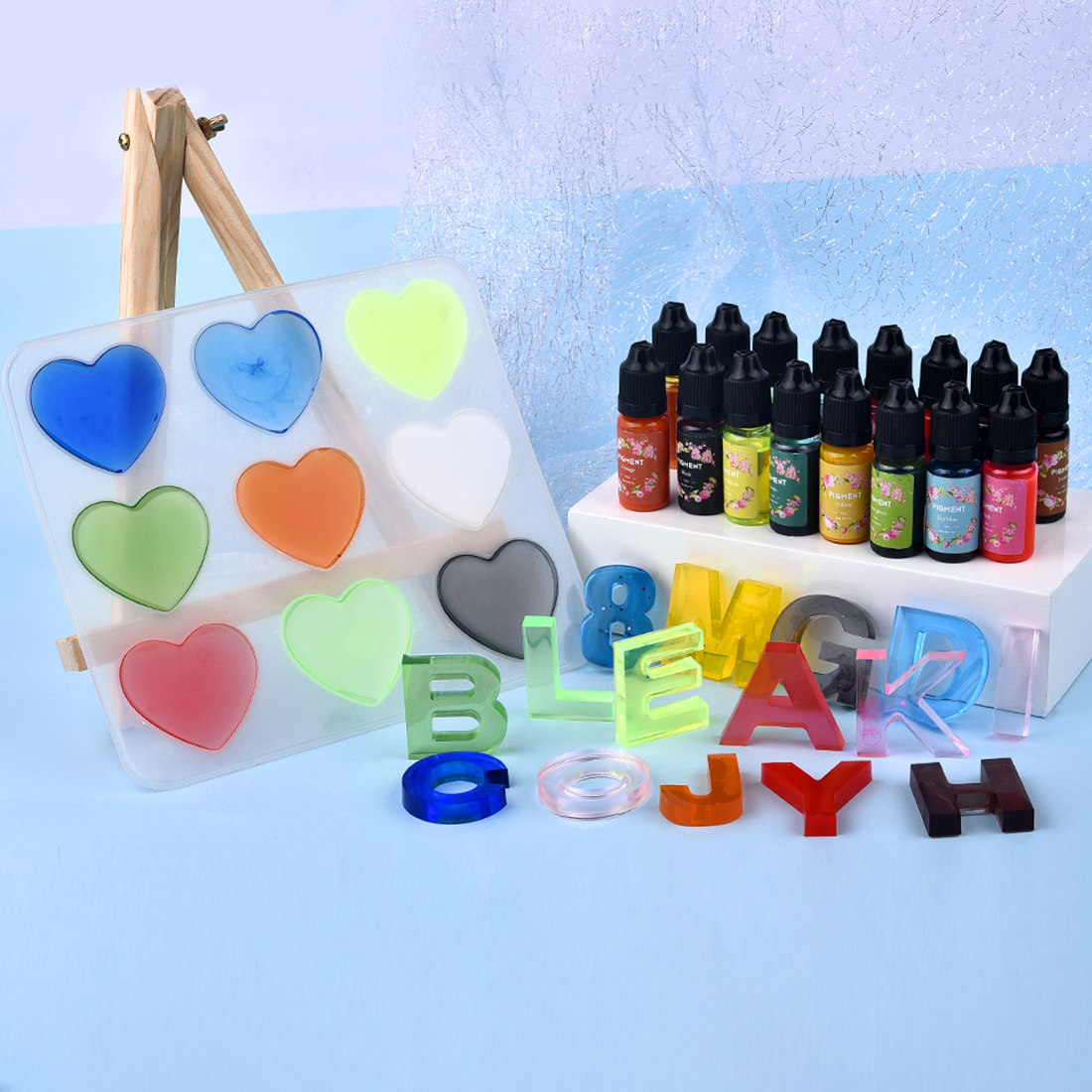 1 комплект, набор пигментов дл – обзор и цена Resin Dye Alcohol
